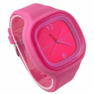 Youyoupifa Color Storm Silicone Square Peachblow Stainless Steel Quartz Wrist Watch NBW0FS6380 PE3 Watches