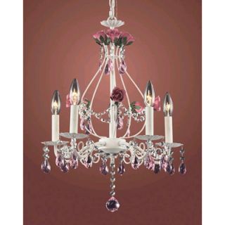 Elk Lighting Mary Kate and Ashley Rosavita Candle 5 Light Chandelier