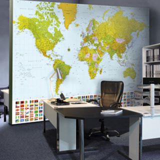 Brewster Home Fashions Ideal Decor Map Of The World Large Wall Mural