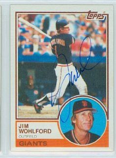 Jim Wohlford AUTO 1983 Topps #688 Giants Sports Collectibles