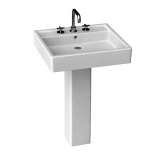 Porcher Solutions Square Pedestal Bathroom Sink Set   24060