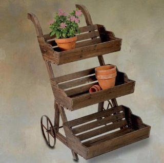 Tuscany Rustic Wooden Serving Cart  