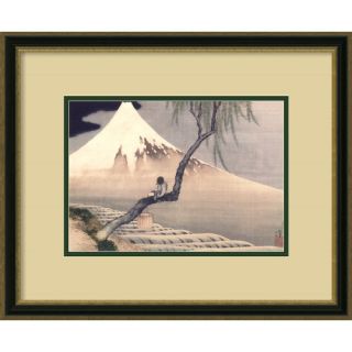 Amanti Art Boy on Mount Fuji Framed Print by Katsushika Hokusai