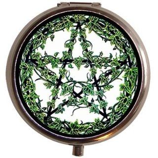 Wicca Pentagram Wreath Witch Goth Pill Box 