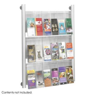 Safco Products Company Luxe 9 Pocket Magazine Rack in Silver