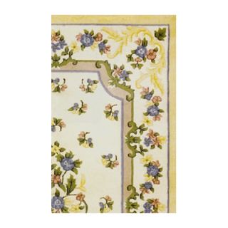 American Home Rug Co. Floral Garden Floral Aubusson Ivory/Yellow Rug