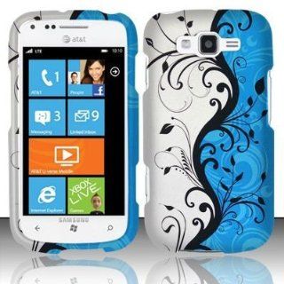 Boundle Accessory for At&t Samsung Focus 2 i667   Blue Vine Designer Hard Case Protector Cover + Lf Stylus Pen + Lf Screen Wiper Cell Phones & Accessories