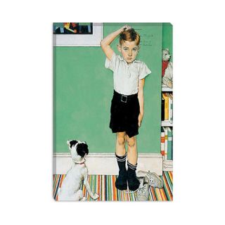 He Is Going to Be Taller than Dad Canvas Wall Art by Norman Rockwell