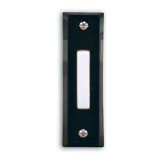 Heath Zenith 667 1 Wired Push Button, Black Finish with White Center Button   Doorbell Push Buttons  