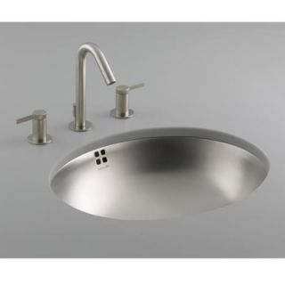 Kohler Bachata Stainless Steel Bathroom Sink with Overflow   K 2609 NA