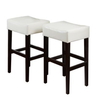 Home Loft Concept Classic Backless Leather Bar Stool (Set of 2)