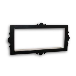 Scalloped Metal Rectangular Floating Shelf