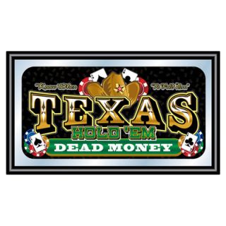 Texas Holdem Framed Poker Mirror   Dead Money