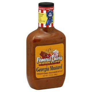 Famous Dave's BBQ Sauce Georgia Mustard, 17.5 Ounce (Pack of 12)  Barbecue Sauces  Grocery & Gourmet Food