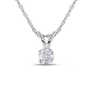 Amour 14K Gold Diamond Solitaire Pendant