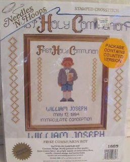 First Communion Boy   Counted Cross Stitch Kit   No. 669