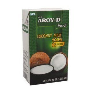 Aroy d Absolute Coconut Milk 100% UHT 1000 Ml  Grocery & Gourmet Food