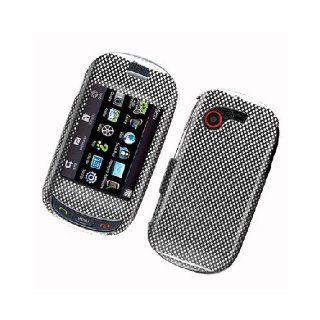 Samsung Gravity Touch T669 SGH T669 Black Carbon Fiber Print Glossy Cover Case Cell Phones & Accessories