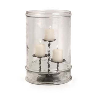 Biedermann and Sons Glass Hurricane Tealight Trio Candle Holders