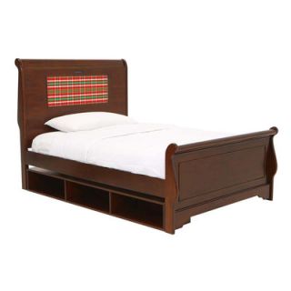 LightHeaded Beds Edgewood Full Sleigh Bed with Storage, Plaid and