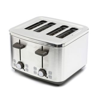 Compact 4 Slice Stainless Steel Toaster