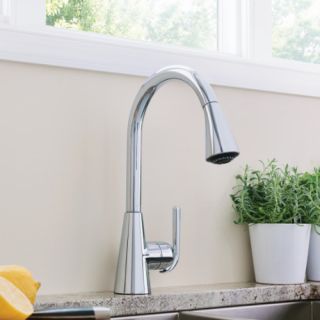 Ascent One Handle Single Hole High Arc Pull Down Kitchen Faucet