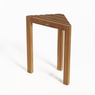 Decoteak Outdoor Elevated Teak Corner Shelf or Small Table