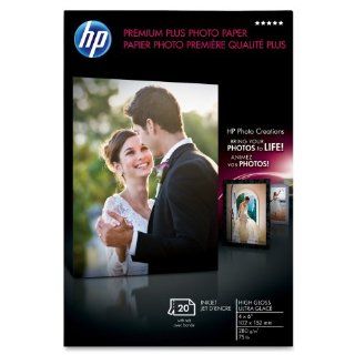 HP Premium Plus Photo Paper, Soft Gloss, A, 25 Sheets (CR671A)  Photo Quality Paper 