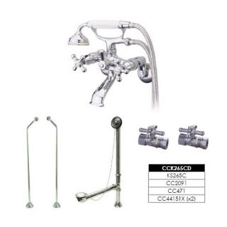 Vintage/Aqua Eden Wall Mount Clawfoot Tub Faucet Package with Offset