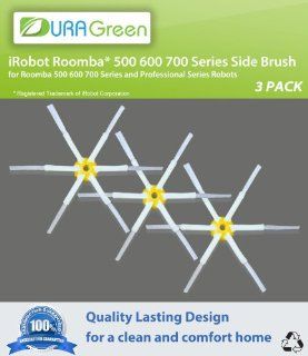 DuraGreen Replacement Side Brush for iRobot Roomba 500 and 700 Series, 3 Pack   Household Robotic Vacuums