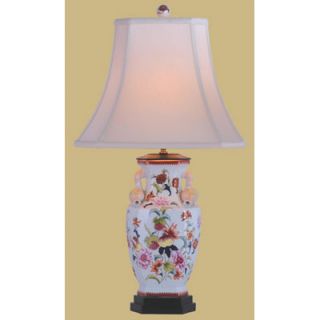 Oriental Furniture Porcelain Pomegranate Vase Table Lamp