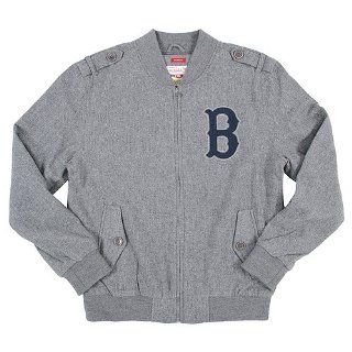 MLB Boston Red Sox Mitchell & Ness Cutter Track Jacket Cooperstown Mens 4Xl 4XLG  Sports Fan Outerwear Jackets  Sports & Outdoors