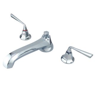 Silver Sage Double Handle Deck Mount Roman Tub Filler