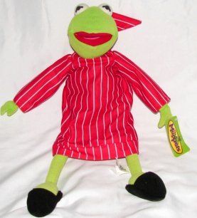 16" Kermit the Frog in Nightgown/Slippers Plush Toys & Games