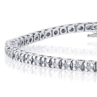 3.00ctw. Diamond 14K Straight Line Link Tennis Bracelet (H I,I1 I2) Jewelry