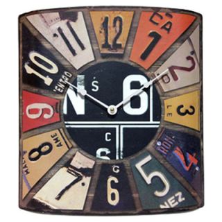 Uttermost Vintage Oversized 29 License Plates Wall Clock