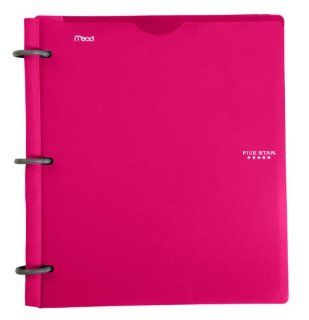 Five Star Flex Hybrid NoteBinder, 1 Inch Capacity, Customizable Cover, 11.5 x 10.75 x 1.25 Inches, Pink (72345)  Office D Ring And Heavy Duty Binders 