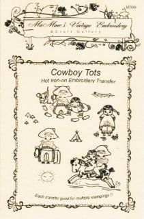 Cowboys & Indians Baby Tots Hot Iron Embroidery Transfers