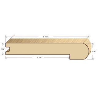 Moldings Online 0.75 x 5.5 Solid Hardwood Cumaru Stair Nose in