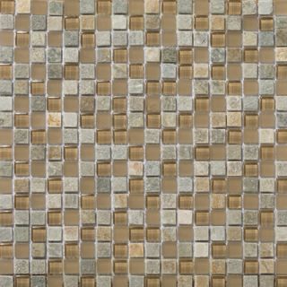 Emser Tile Lucente 12 x 12 Stone and Glass Mosaic Blend in Putini