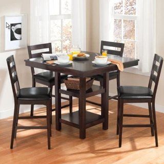 Better Homes and Gardens 5 Piece Counter Height Dining Set, Espresso   Dining Room Furniture Sets