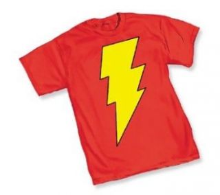 Captain Marvel Shazam Red Symbol T Shirt (Small) at  Mens Clothing store Fashion T Shirts