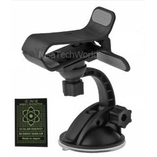 Samsung Exhibit II 4G T679   Windshield Dashboard Rotating Stand Cradle Car Auto Phone Mount Holder with Suction (Also for GPS) (PLUS FREE SCALAR ANTI RADIATION STICKER) Cell Phones & Accessories