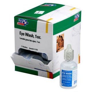 First Aid Only H703 1 oz Eye Wash, 12/Box Science Lab First Aid Supplies