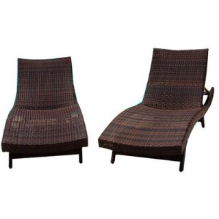 Home Loft Concept Salvador Outdoor Adjustable Wicker Lounge in Multi