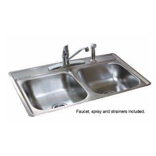 Franke USA Stainless Inoxidable Sink To Go Model # LMDS704NKIT   Double Bowl Sinks  