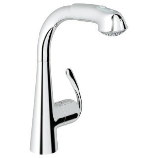 Grohe K4 Single Handle Single Hole Kitchen Faucet with Dual Spray Pull