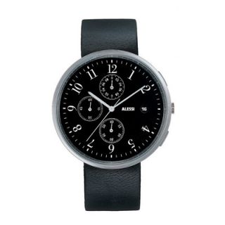 Alessi Record Chronograph Leather Watch