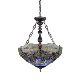 Chloe Lighting Dragonfly 3 Light Dragon Inverted Ceiling Pendent