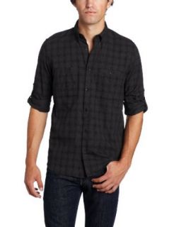 Calvin Klein Sportswear Men's Utilitarian Long Sleeve Rollup Shirt, Black, XX Large at  Mens Clothing store